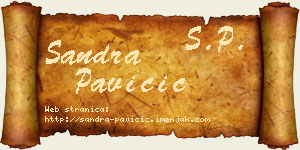 Sandra Pavičić vizit kartica